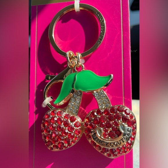 Juicy Couture Keychain,Juicy Couture Red Cherry Keychain,Juicy Couture Cherry. - Picture 7 of 9